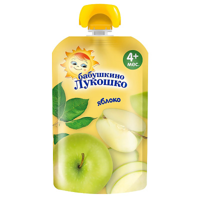 Пюре Яблоко 90 г с 4 месяцев Бабушкино Лукошко 1